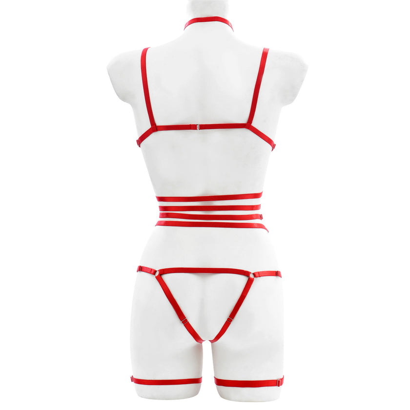 Women's Multi-color Lace-up Underwear Set