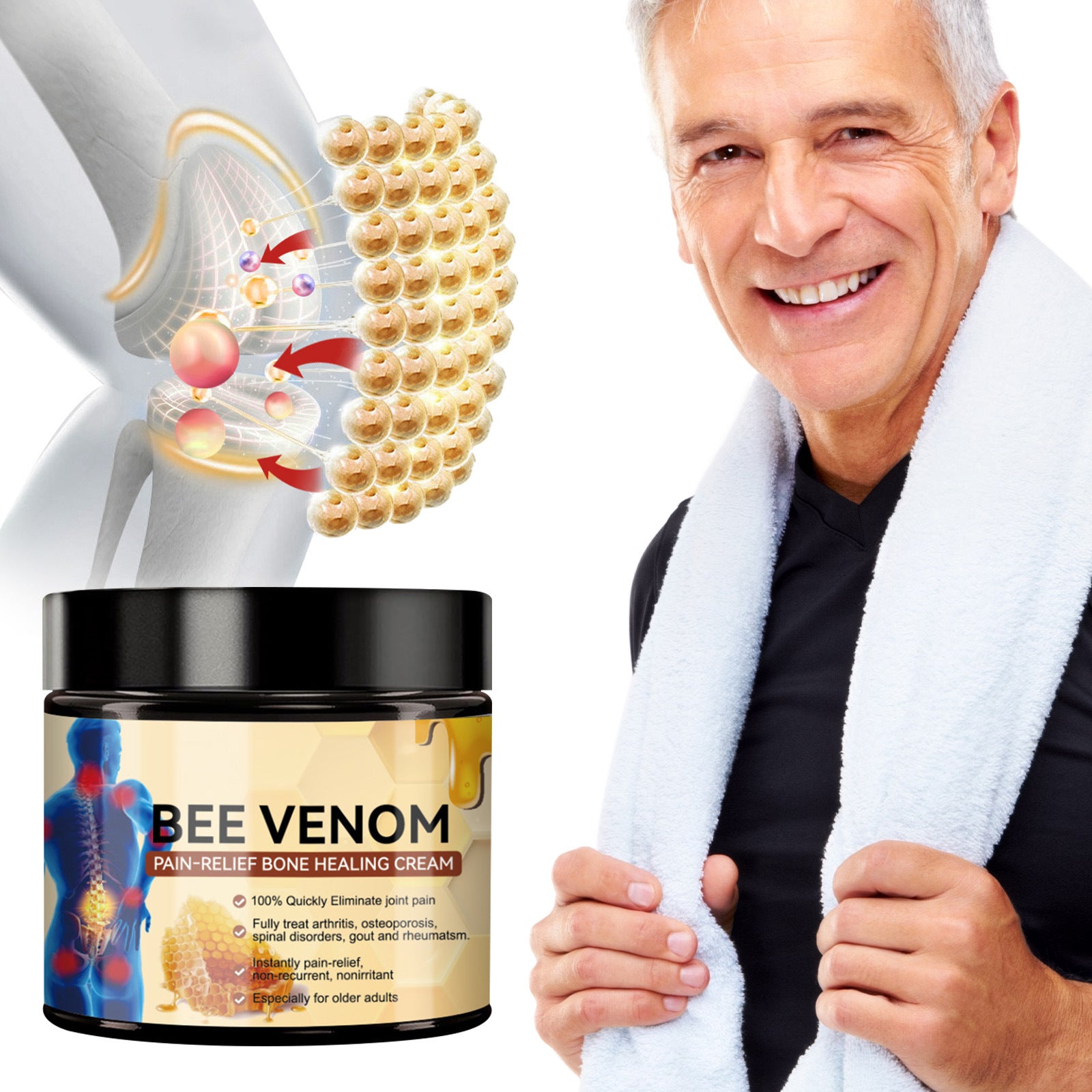 Bee Care Cream 60ml Eases Body Joints