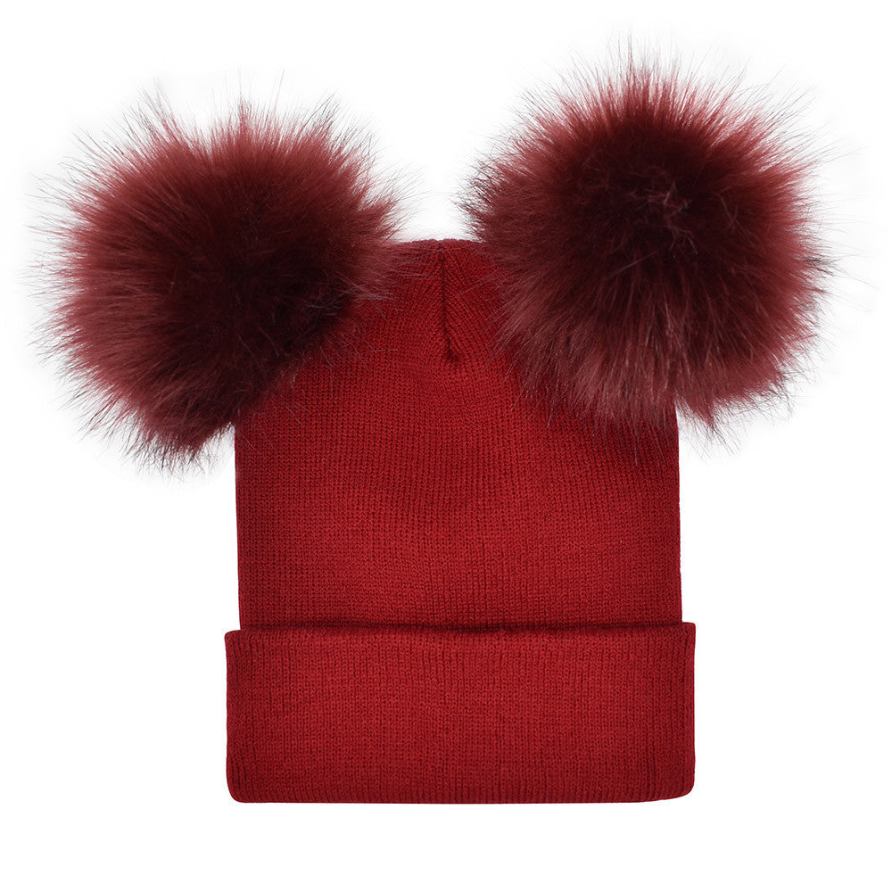 Fashion Women's Double   Woolen Hat