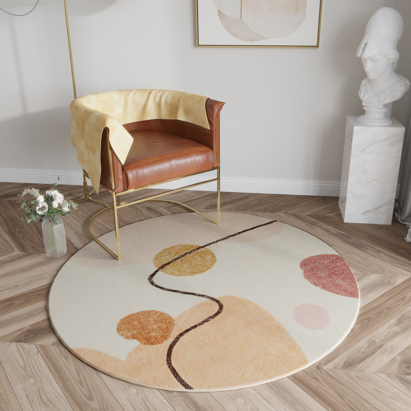 Simple Round Carpet For Home Bedroom