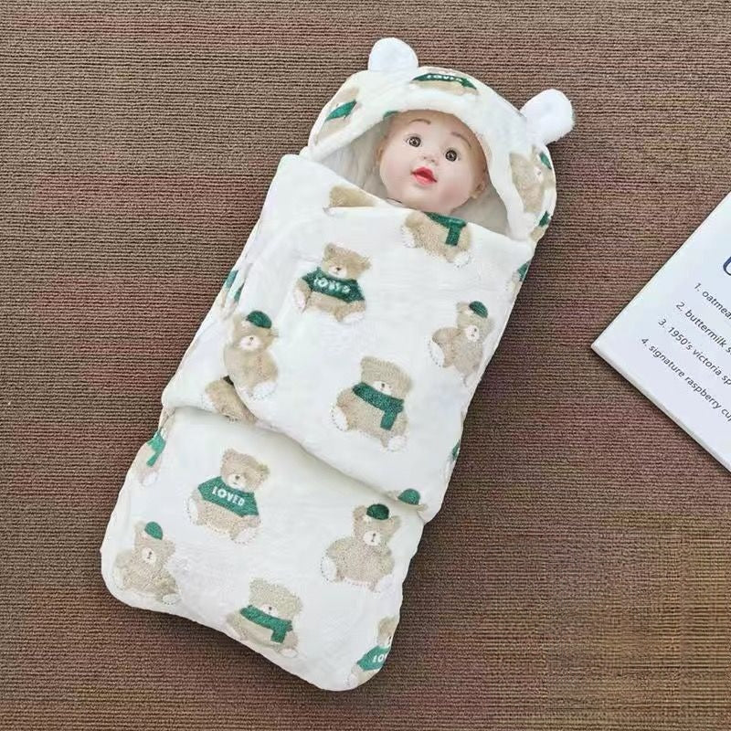 Baby Thickened Baby Quilt Sleeping Bag 2-in-1 Cotton