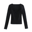 Sexy Jacket Women Pullover Solid Color Slim Pullover Women