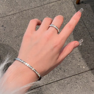 Stainless Steel Bracelet Women's Hand Jewelry High-grade Full Diamond Bracelet