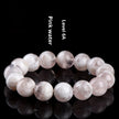 Natural Snowflake Ghost Round Beads Bracelet