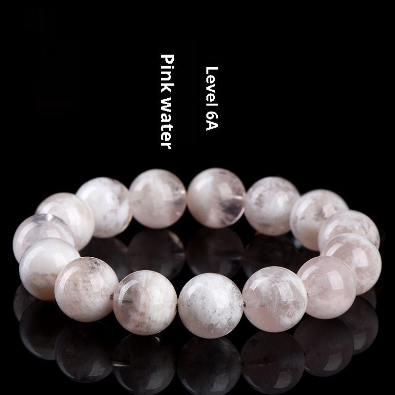 Natural Snowflake Ghost Round Beads Bracelet