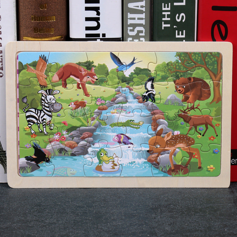 80PCS wooden educational toys educational development baby kids training