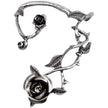 Metal Rose Earrings With Wrapped Ears