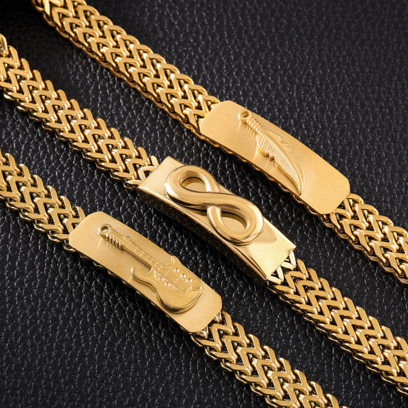 Retro Stainless Steel Three-dimensional Design Bracelet