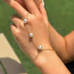 Small Rice-shaped Beads Rice Beads Zircon Pearl Ring Chain Love Finger Chain Ornament