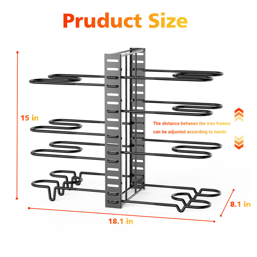 Pot And Pan Organizer,  8 Tier Pot Racks