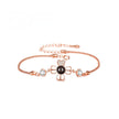 Sterling Silver Bracelet Language Photo Projection Minimalist Model