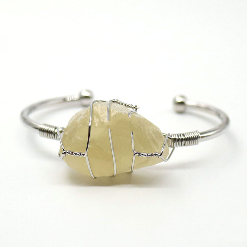 Women's Natural White Crystal Adjustable Bracelet Bracelet