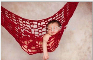 Handmade Knitted Wool Newborn Photography Props Hammock