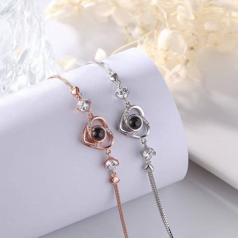 Creative And Simple S925 Silver Projection Bracelet