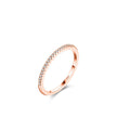 Sterling Silver Simple Row Diamond Ring Women