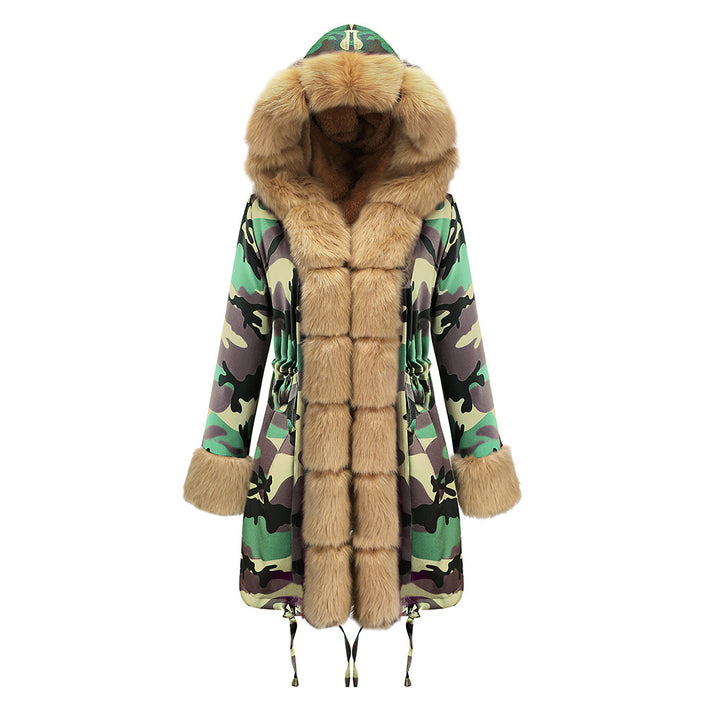 Plus Velvet Warmth And Thick Mid-length Cotton Coat