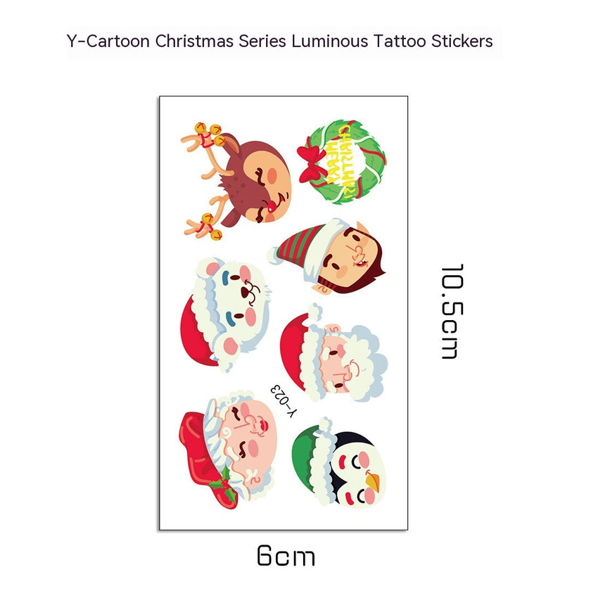 Children's Christmas Luminous Tattoo Face Pasters