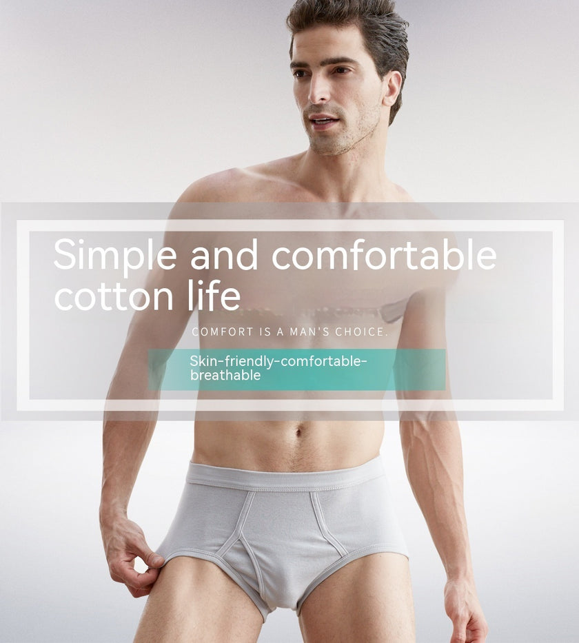 Men's Cotton High Waist Underwear Plus Size