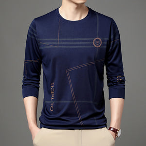 Men's Round Neck Long Sleeve T-Shirt
