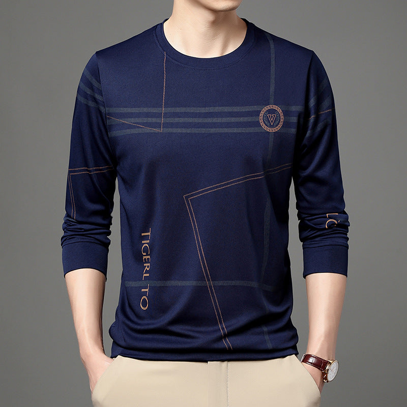 Men's Round Neck Long Sleeve T-Shirt