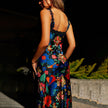 United States Wind Spicy Girl Backless V-neck Long Dress