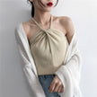 Off-the-shoulder Knitted Camisole Women's New Sexy Outer Wear