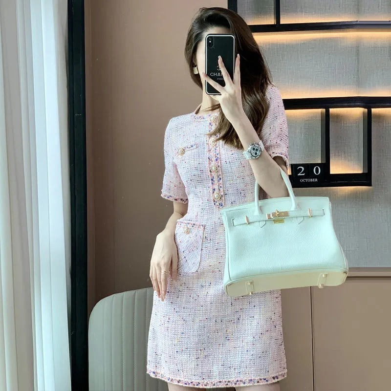 French Slim A Line Dress
