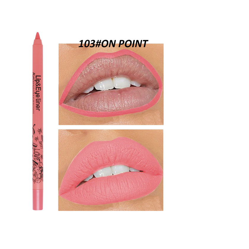 Discoloration Resistant Outline Lip Shape New Product 20 Colors Matte Lip Liner