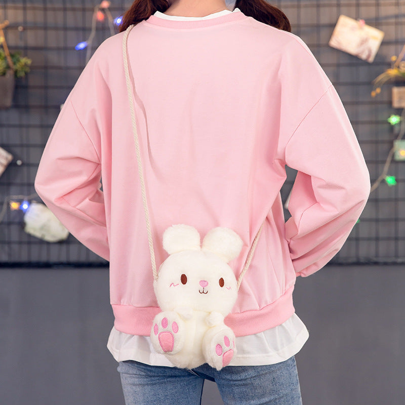 Cartoon Cute Plush Rabbit Children's Shoulder Bag
