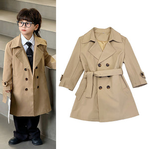 Children's Long British Coat Trendy Cool