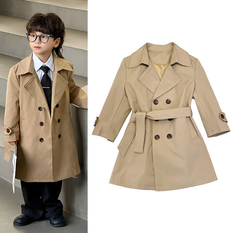 Children's Long British Coat Trendy Cool