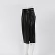 Leisure Split High Waist Leather Skirt