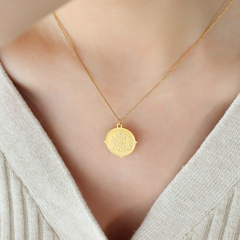 Ethnic Design Sense Niche Titanium Steel Ornament Clavicle Chain Lucky Necklace