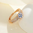Zircon Micro-inlaid Starry Ring Champagne Gold Diamond Ring For Women