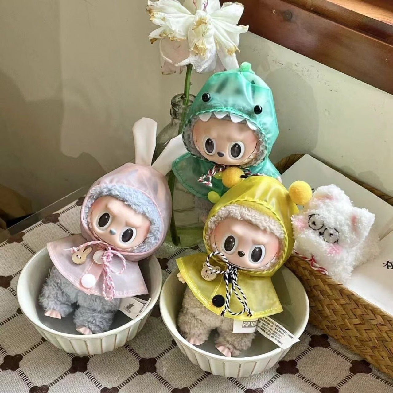 Suitable For 17CM Doll Clothes Vinyl Doll Raincoat