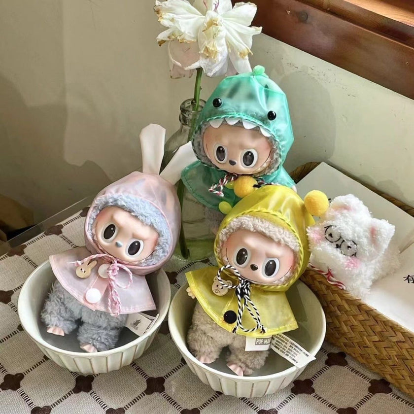 Suitable For 17CM Doll Clothes Vinyl Doll Raincoat