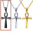 436 Titanium Steel Cross Pendant Gold Necklace