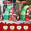 6 FT Lighted Christmas Inflatable Decoration, Inflatable Christmas Tree With Elf And Santa Claus, Funny Blow Up Yard Decorations With Built-in LED Lights For Holiday Party Front Yard Lawn Garden Decor