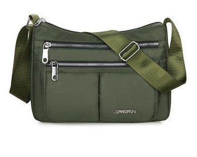 Large Capacity Shoulder Bags With Three Layers Of Zipper Design Women's Nylon Crossbody Bag Outdoor Shopping Mummy Messenger Bag