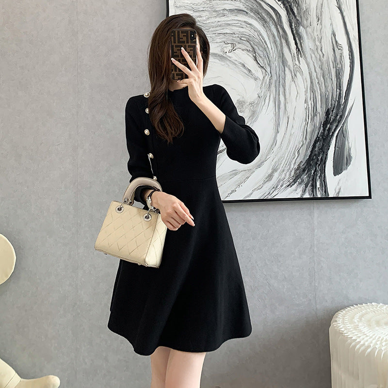 Classic Style Knitted Dress Women