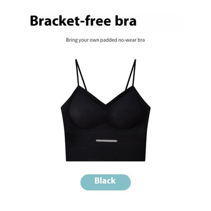 Seamless Beautiful Back Small Sling Vest For Women Underwear Padded