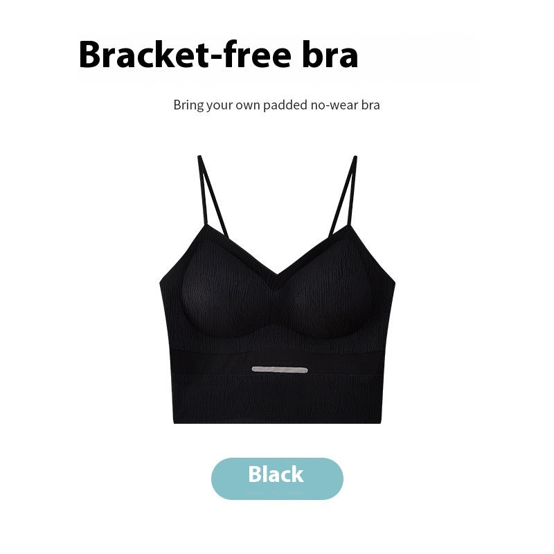 Seamless Beautiful Back Small Sling Vest For Women Underwear Padded