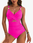 New Fashion One-piece Swimsuit Solid Color