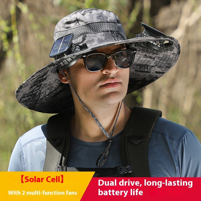 Lithium Battery Charging Solar Fan Hat