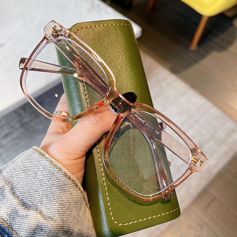 Large Frame Anti Blue-ray Glasses Personality Rivets