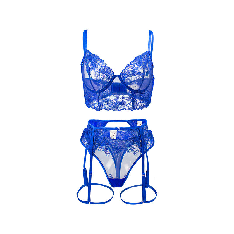Lace Embroidery Underwear Set Cute Girl