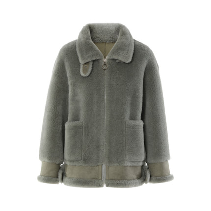 Fashionable Short Silhouette Fur Coat For Women