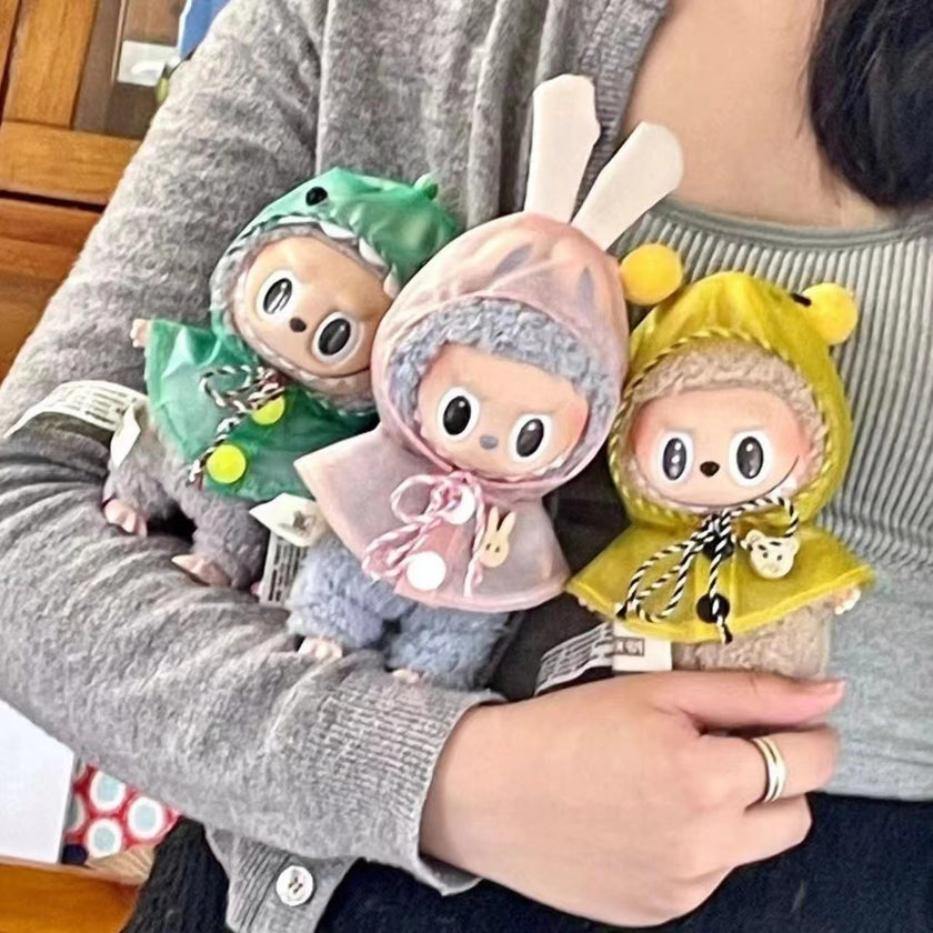 Suitable For 17CM Doll Clothes Vinyl Doll Raincoat