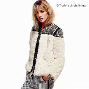 Lamb Wool Beaded Fur Short Coat Thickened Cashmere
