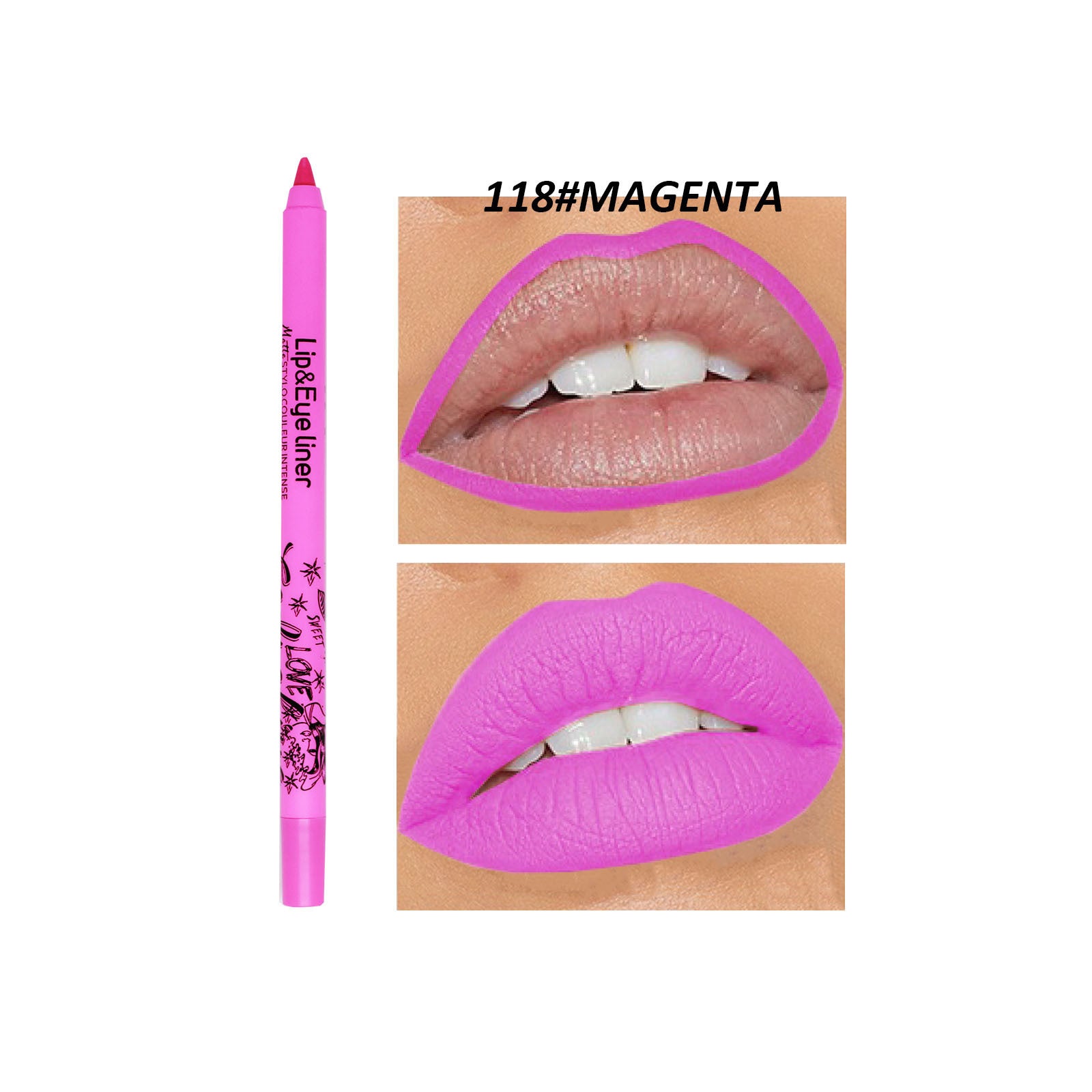 Discoloration Resistant Outline Lip Shape New Product 20 Colors Matte Lip Liner